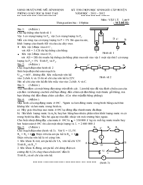 Kỳ thi chọn học sinh giỏi cấp huyện năm học  2011  2012 môn  Vật lý lớp 9